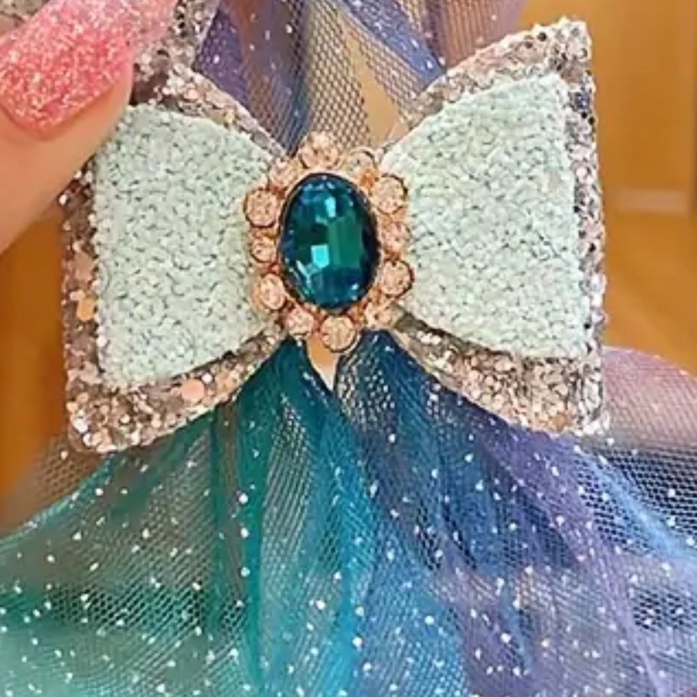 Beautiful mesh hair bow- 1pcs